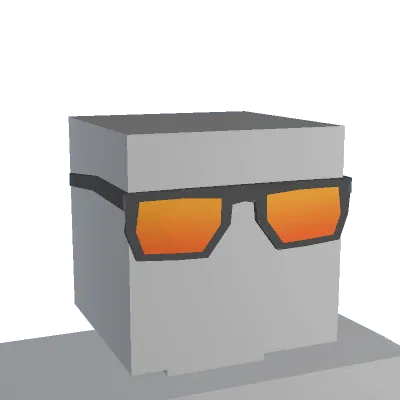 Orange Mirrored Glasses - Unturned uncommon cosmetic