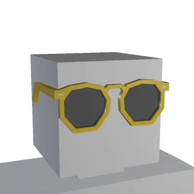 Gold Modern Glasses - Unturned uncommon cosmetic