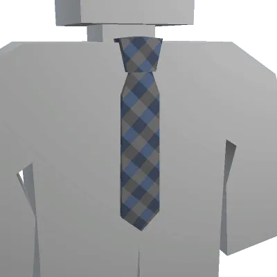 Gray-Blue Plaid Tie - Unturned uncommon cosmetic