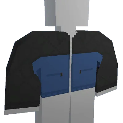 Blue Quilted Jacket - Unturned shirt