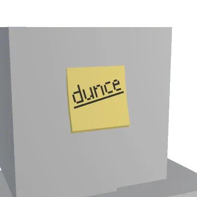 Dunce Sticker
