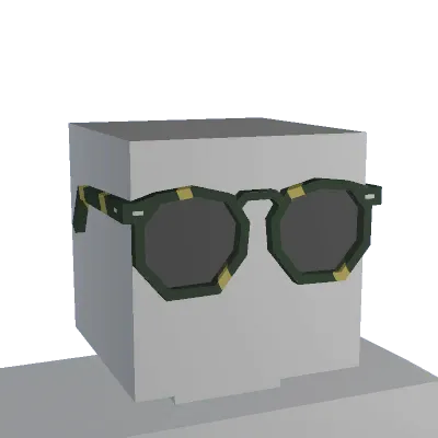 Green Modern Glasses